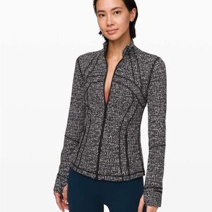 Lululemon Athletica Black and White Textured Define Jacket